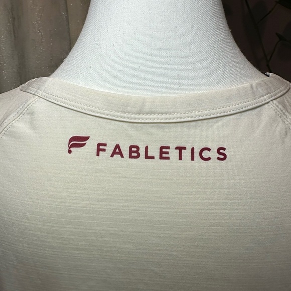 Fabletics Cream Muscle Tee Relaxed Sleeveless - Picture 3 of 8